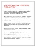 COB 300B Finance Exam 1 QUESTIONS WITH ANSWERS