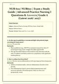 NUR 6111&sol; NUR6111 &vert; Exam 2 Study Guide &vert; Advanced Practice Nursing I Questions & Answers&vert; Grade A&vert; 100&percnt; Correct &vert; &lpar;Latest 2026&sol; 2027&rpar;