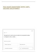 PSA EXAM QUESTIONS WITH 100&percnt; SOLVED SOLUTIONS&excl;&excl;