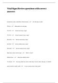 VITAL SIGNS EXAMS WITH CORRECT ANSWERS PACKAGE DEAL
