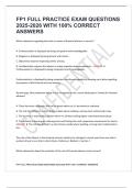 FP1 FULL PRACTICE EXAM QUESTIONS 2025-2026 WITH 100&percnt; CORRECT ANSWERS 