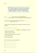 AIPB &vert; Mastering Corrections of Accounting Errors Exam Review &vert; Qs & As&vert; Grade A&vert; Verified Solutions &vert; &lpar;2025&sol; 2026 Update&rpar;