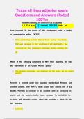 Texas all lines adjuster exam Questions and Answers &lpar;Rated 100&percnt;&rpar; All of the following are criteria for an accident to 