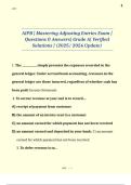 AIPB &vert; Mastering Adjusting Entries Exam &vert; Questions & Answers&vert; Grade A&vert; Verified Solutions &vert; &lpar;2025&sol; 2026 Update&rpar;