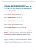 TExEs 268 - Constructed Responses EXAM  QUESTIONS WITH COMPLETE SOLUTION GUIDE &lpar;A&plus;  GRADED 100&percnt; VERIFIED&rpar; LATEST VERSION 2025&sol;26 
