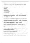 PHRA 1413 - OUTPATIENT DIDACTICS QUESTIONS