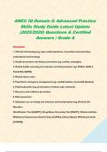 ANCC IQ Domain 2&colon; Advanced Practice Skills Study Guide Latest Update &lpar;2025&sol;2026&rpar; Questions & Certified Answers &vert; Grade A  Description 1&period; Clinical interviewing &lpar;eg&comma; open-ended questions&comma; nonverbal communication&comma; motivational interviewing&rpar; 2&period; Health promoti