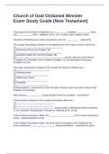 Church of God Ordained Minister Exam Study Guide &lpar;New Testament&rpar; Questions with Rationale