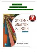 SOLUTION MANUAL For Systems Analysis and Design&comma; 10th Edition by Kendall Kenneth and Kendall Julie&comma; Verified Chapters 1 - 16&comma; Complete Newest Version