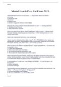 Mental Health First Aid Exam 2025