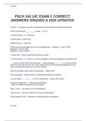 PSCH 242 UIC EXAM 2 CORRECT  ANSWERS GRADED A 2025 UPDATED