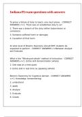 Indiana PI exam questions with answers