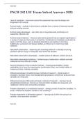 PSCH 242 UIC Exam Solved Answers 2025 