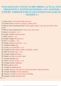 NUR 342 EXAM 1 STUDY GUIDE SPRING ACTUAL EXAM  FREQUENTLY TESTED QUESTIONS AND ANSWERS &sol;  EXPERT VERIFIED FOR GUARANTEED PASS&sol;ALREADY  GRADED A&plus;