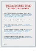 NURSING 342 EXAM 1 LATEST EXAM 250&plus;  QUESTIONS AND CORRECT ANSWERS  &lpar;VERIFIED ANSWERS&rpar; 2025&sol;2026