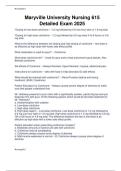 Maryville University Nursing 615  Detailed Exam 2025