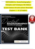 TEST BANK For Dental Radiography Principles and Techniques 6th Edition by Joen Iannucci &Laura Jansen Howerton  Chapters 1 - 35 &vert; Completen