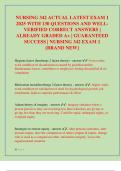 NURSING 342 ACTUAL LATEST EXAM 1  2025 WITH 130 QUESTIONS AND WELLVERIFIED CORRECT ANSWERS &vert;  ALREADY GRADED A&plus; &vert; GUARANTEED  SUCCESS &vert; NURSING 342 EXAM 1  &lbrack;BRAND NEW&rsqb;