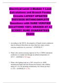 Electrical Level 3 Module 1 Load Calculations and Branch Feeder Circuits LATEST UPDATED 2025&sol;2026 WITHNCOMPLETE Questions with SURE VERIFIED SOLUTIONS 100&percnt; GRADED AT A&plus; SCORE&excl;&excl; SURE GUARANTEED PASS&excl;&excl;