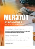 MRL3701 Assignment 2 ANSWERS Semester 2 2025 - DUE 9 Sept 2025