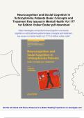 Neurocognition and Social Cognition in Schizophrenia Patients Basic Concepts and Treatment Key Issues in Mental Health Vol 177 1st Edition Volker Roder - PDF Download