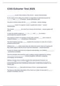 COG Exhorter Test 2025 Questions with Solutions