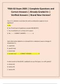 TSSA G2 Exam 2025 &vert; Complete Questions and Correct Answers &vert; Already Graded A&plus; &vert; Verified Answers &vert; Brand New Version&excl;