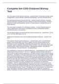 Complete Set COG-Ordained Bishop Test Questions and Answers Graded A&plus;