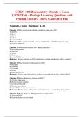 CHEM 210 Biochemistry Module 6 Exam &lpar;2025&sol;2026&rpar; &ndash; Portage Learning Questions and Verified Answers &vert; 100&percnt; Guarantee Pass