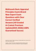 Mckissock Basic Appraisal Principles Exam&vert;Brand New Expert Exam Questions with Clear Correct Verified Answers&vert;All Graded A&plus;&vert;Latest Premium Update&lpar;2025-2026&rpar;&vert;100&percnt; Guaranteed Success