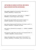 AP WORLD AMSCO FINAL REVIEW QUESTIONS WITH ANSWERS