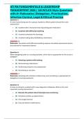 ATI RN FUNDAMENTALS & LEADERSHIP MANAGEMENT 2025 &vert; 140 NCLEX-Style Questions with A&plus; Rationales &vert; Delegation&comma; Prioritization&comma; Infection Control&comma; Legal & Ethical Practice