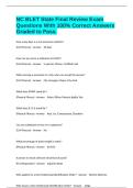 NC BLET State Final Review Exam Questions With 100&percnt; Correct Answers Graded to Pass&period;