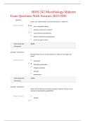 BIOS 242 Microbiology Midterm Exam &ndash; Questions and Answers &vert; 2025&sol;2026 Edition