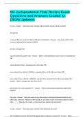 NC Jurisprudence Final Review Exam Questions and Answers Graded A&plus; &lpar;2025&rpar; Updated&period;