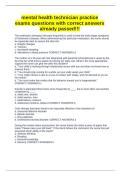 mental health technician practice exams questions with correct answers already passed&excl;&excl;&excl;