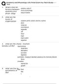 Anatomy and Physiology 101 Final Exam Ivy Tech Study Test&period;