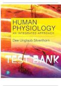 Test Bank Complete&lowbar; Human Physiology An Integrated Approach 8th Edition&comma; Dee Unglaub Silverthorn Latest Update 2024 &lpar;All Chapters 1-26&rpar;