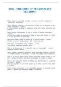 D564 - THEORIES OF PERSONALITY SECTION 1