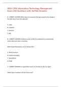 WGU C954 Information Technology Management Exam 202 Questions with Verified Answers&comma;100&percnt;CORRECT