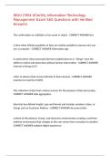 WGU C954 UCertify Information Technology Management Exam 565 Questions with Verified Answers&comma;100&percnt;CORRECT