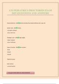 ATI PEDIATRICS PROCTORED EXAM 2025 QUESTIONS AND ANSWERS