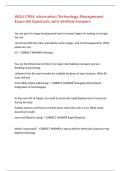 WGU C954 information Technology Management Exam 69 Questions with Verified Answers&comma;100&percnt;CORRECT