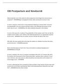 OB Postpartum and Newborn Exam Questions and Answers 100&percnt; CORRECT