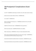 OB Postpartum Complications Exam 4 Questions with 100&percnt; Complete Solutions