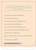 CLIENT CENTERED CARE EXAM 2 STUDY GUIDE EXAM 2025 QUESTIONS AND ANSWERS