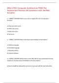WGU C952 Computer Architecture PGKO Pre Assessment Practice 60 Questions with Verified Answers&comma;100&percnt;CORRECT