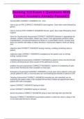 Nursing 113 Exam 1 Questions With Correct Answers Already Passed&excl;&excl;&excl;