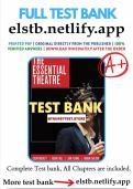 Test Bank For The Essential Theatre - 11th - 2017 All Chapters - 9781305411074