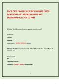 NSCA CSCS EXAM REVIEW NEW UPDATE 2025&excl;&excl;&excl;  QUESTIONS AND ANSWERS RATED A&plus;&excl;&excl;&excl;  DOWNLOAD FULL PDF TO PASS